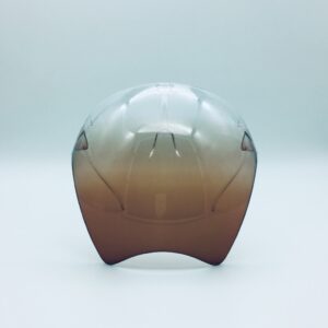 clear and brown face shield