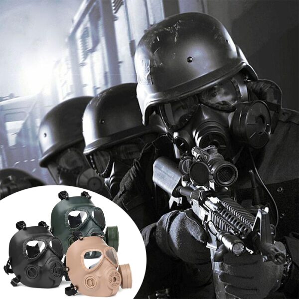 Khaki Paintball Gas Mask - Image 4